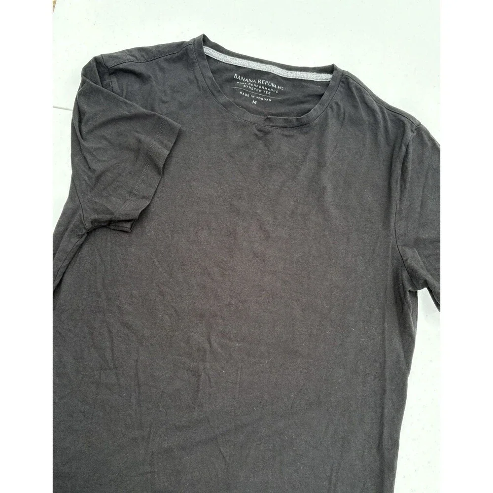Banana Republic Performance T-Shirt Men's Size Lg Black Pima Cotton